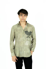 Crush Effect Print Shirt