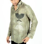 Crush Effect Print Shirt