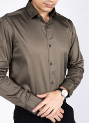 Satin Lycra Solid Shirts