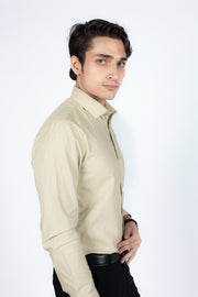 Slim Fit Plain Textured Shirt