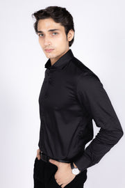 Satin Lycra Solid Shirts