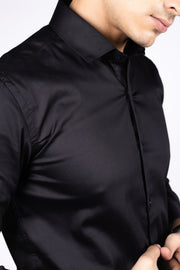 Satin Lycra Solid Shirts