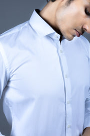 Slim Fit Plain Textured Shirt
