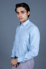 Slim Fit Plain Textured Shirt