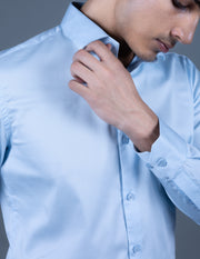 Satin Lycra Solid Shirts