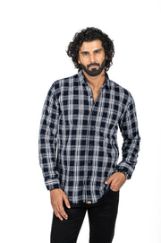 Corduroy Check Print Shirt