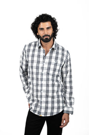 Corduroy Check Print Shirt