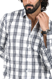 Corduroy Check Print Shirt