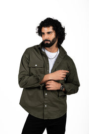 Double Pocket Cargo Plain Shirt