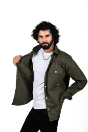 Double Pocket Cargo Plain Shirt