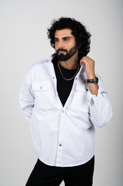 Double Pocket Cargo Plain Shirt