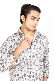 Abstract Boxy Fit Shirt