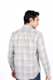 Poplin Check Shirt with Thread Work