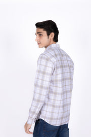 Slim Fit 100% Cotton Check Shirt