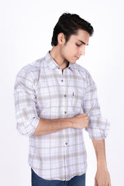 Slim Fit 100% Cotton Check Shirt