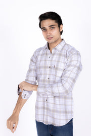 Slim Fit 100% Cotton Check Shirt