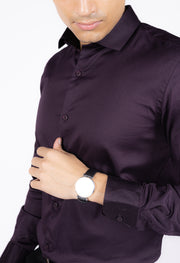 Satin Lycra Solid Shirts