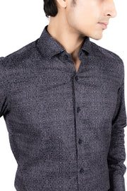 Slim Fit Satin Print Shirt