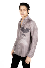 Crush Effect Print Shirt