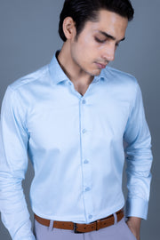 Satin Lycra Solid Shirts