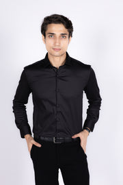 Satin Lycra Solid Shirts