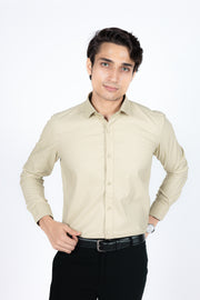Slim Fit Plain Textured Shirt