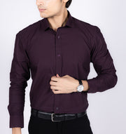 Slim Fit Plain Textured Shirt