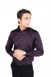 Satin Lycra Solid Shirts